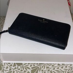 Kate Spade Midnight Black Zip Wallet